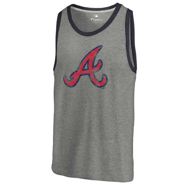 Atlanta Braves Distressed Team Tank Top - Ash,We sell and wholesale Atlanta Braves Distressed Team Tank Top - Ash on line form chian!